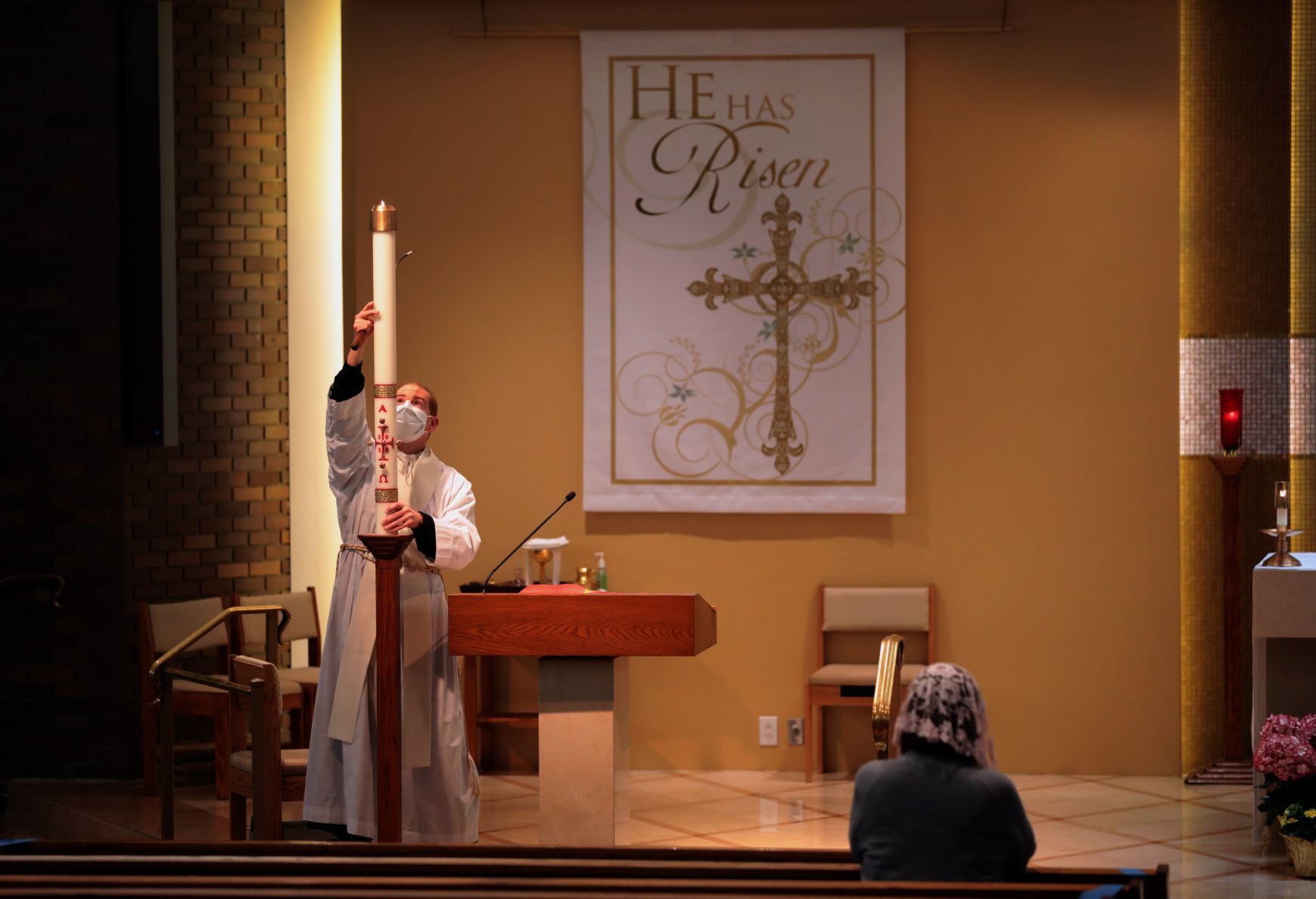 Parishioners return to Mass